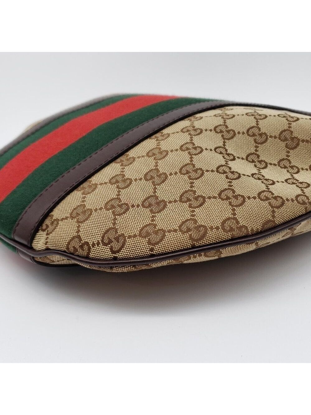 Authentic Gucci Ophidia GG Supreme Crossbody/Web Stripe Canvas Shoulder Bag - Picture 12 of 16